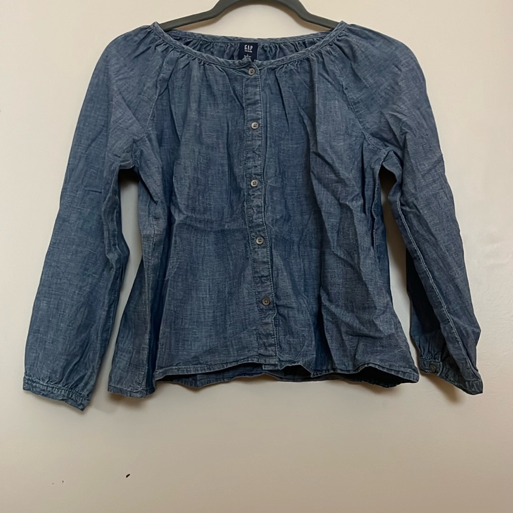 gap denim shirt, size youth medium